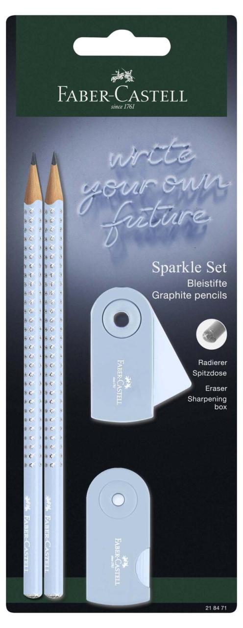 4005402184712 - Grip Sparkle Bleistift-Set B sky blue 1 Set 4005402184712 Faber-Castell