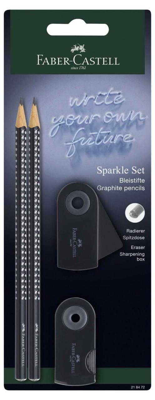 4005402184729 - Grip Sparkle Bleistift-Set B schwarz 1 Set 4005402184729 Faber-Castell