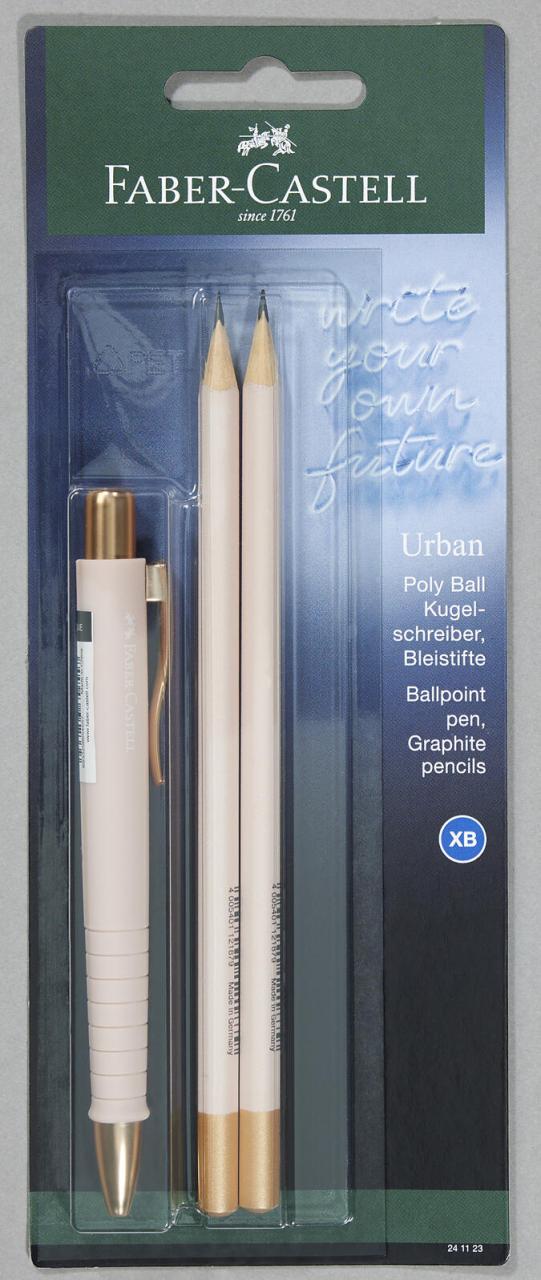 4005402411238 - Kugelschreiber-Set Urban pink Schreibfarbe blau 1 Set 4005402411238 Faber-Castell