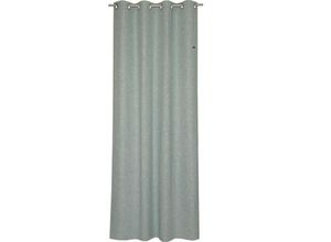 4005414267489 - Vorhang ESPRIT Harp Gardinen Gr 250 cm Ösen 140 cm blau (hellblau) Ösen Gardine HxB 250x140 Blickdicht mit Lederlabel (BxH) 140 x 250 cm