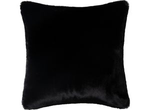 4005414450492 - Dekokissen SPORTALM KITZBÜHEL Moscow Mule Fur Dekokissen_Sitzkissen_Kissenhüllen Gr B L 50 cm x 50 cm 1 St schwarz (schwarz black anthrazit unifarben) Dekokissen uni aus weichem Kunstfell