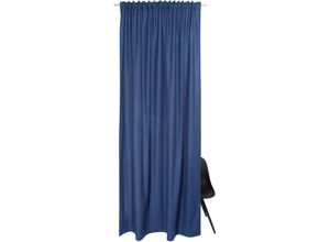 4005414456869 - Vorhang ESPRIT Neo Gardinen Gr 250 cm verdeckte Schlaufen 130 cm blau (dunkelblau navy marine) Verdeckte Schlaufen aus nachhaltiger Baumwolle blickdicht