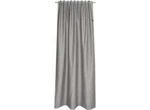 4005414469562 - Vorhang SCHÖNER WOHNEN-KOLLEKTION Soft Gardinen Gr 250 cm Multifunktionsband 130 cm grau Schlafzimmergardinen mit Lederapplikation