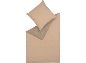 4005414482547 - Bettwäsche ESPRIT Scatter Gr B L 200 cm x 200 cm (1 St) B L 80 cm x 80 cm & 80 cm x 80 cm (2 St) Renforcé beige Renforcé-Bettwäsche aus nachhaltigerer Baumwolle