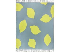 4005414499521 - Plaid TOM TAILOR HOME Lemon-Rain Bings Wohndecken Gr B L 150 cm x 180 cm bunt Kunstfaserdecken Künstlerkollektion