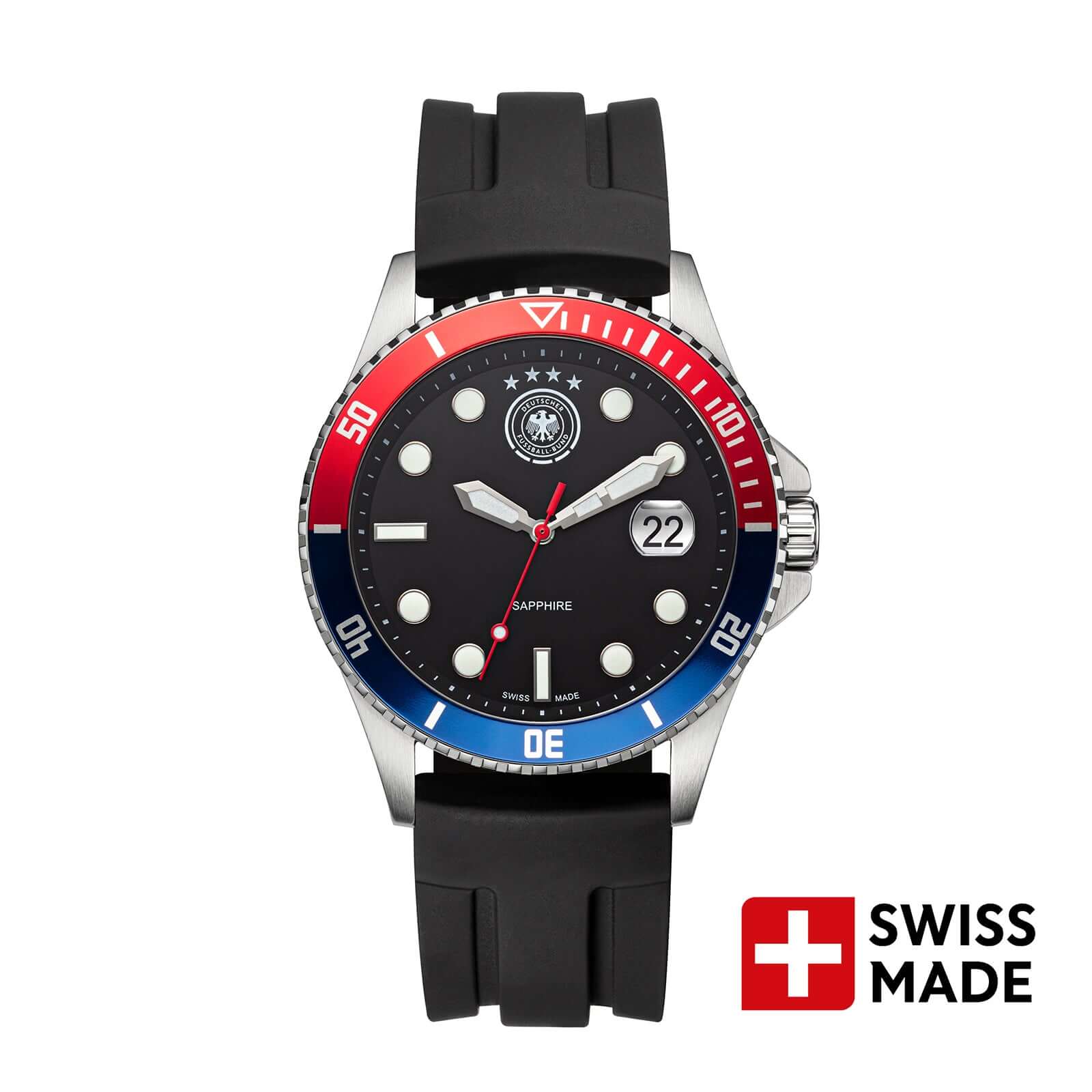 4005420916951 - DEUTSCHER-FUSSBALL-BUND Quarzuhr Edelstahl silber onesize Herren Schweizer Uhrwerk 42 mm 20504-1 20504-2 20504-3 4005420916951 - DEUTSCHER-FUSSBALL-BUND Quarzuhr Edelstahl silber onesize Herren Schweizer Uhrwerk 42 mm 20504-1 20504-2 20504-3
