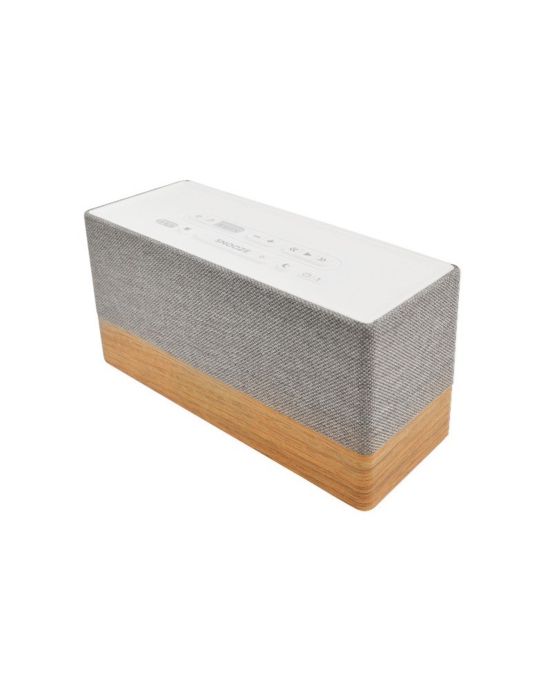 4005425009351 - soundmaster UR620 Radiowecker UKW AUX Bluetooth® Akku-Ladefunktion Holz Grau