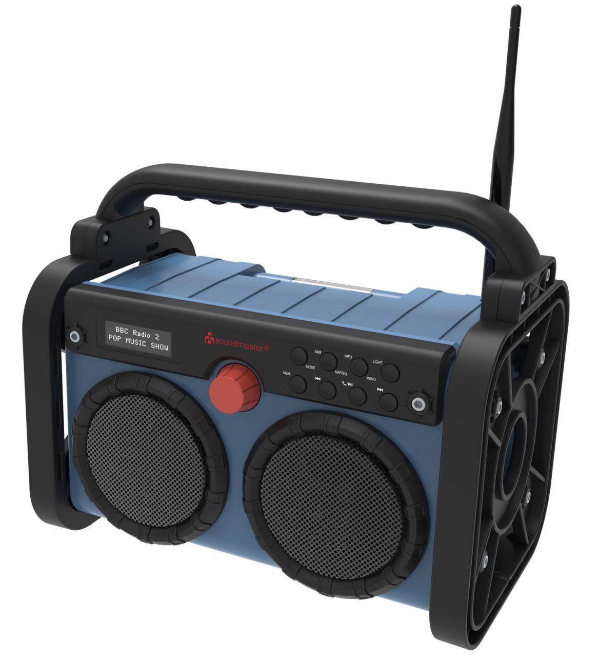 4005425012122 - Dab+ ukw Akku-Radio DAB85BL blau schwarz - Soundmaster