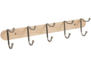 4005437244740 - Hakenleiste AXENTIA Hakenleisten Gr B H T 51 cm x 113 cm x 107 cm braun (holzfarben)