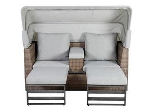 4005437294684 - Loungesofa Capri grau Kunststoff Metall 5-teilig