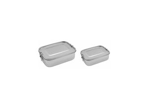 4005437296343 - Lunch-Box-Set Edelstahl - silber - Axentia