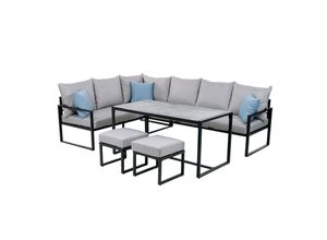 4005437317796 - greemotionLounge-Set Meran 5-teiliges L-förmiges Garten-Ecksofa-Set