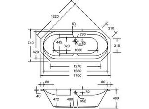 4005489031725 - Whirlpool-System 3 Sicilia 170 cm weiß