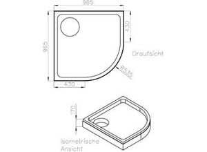 4005489034573 - Wannenträger Kraton 965 x 965 mm