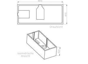 4005489037239 - Wannenträger Cubic 1870 x 870 mm