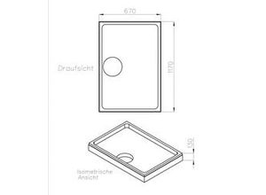 4005489037604 - Wannenträger Maui R 1170 x 670 mm geeignet für Duschwanne Maui R