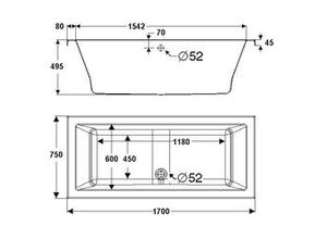 4005489040314 - Whirlpool-Komplettset Cubic 170 cm weiß