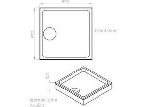 4005489040826 - Wannenträger Plateau 870 x 870 mm