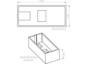 4005489046538 - Wannenträger Costa 1770 x 770 mm