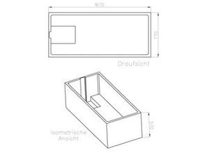 4005489095321 - Wannenträger Korfu 1670 x 770 mm geeignet für Badewanne Korfu