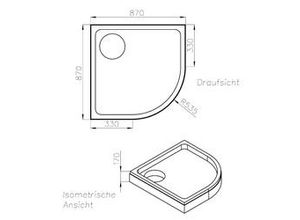 4005489095727 - Wannenträger Kraton 870 x 870 mm