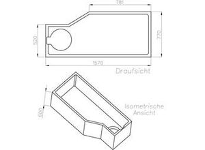 4005489128913 - Wannenträger Cello 1570 x 770 mm