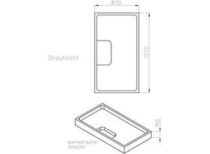 4005489135645 - Wannenträger Pearl 1370 x 870 mm