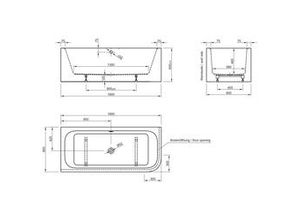 4005489136406 - Whirlpool-Badewannen-Komplettset Spirit 180 x 80 cm