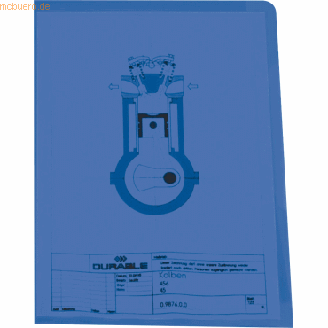 4005546230108 - DURABLE Sichthülle Business DIN A4 glatt 50 Stück blau