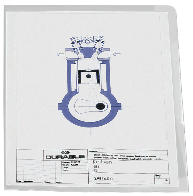 4005546230542 - Sichthüllen 2337-05 A4 grün transparent genarbt 012mm o