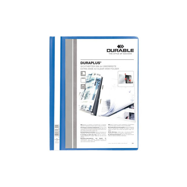 4005546267951 - Schnellhefter Duraplus A4+ überbreit blau PVC Kunststoff kaufmännische Heftung bis 200 Blatt 4005546267951 Durable