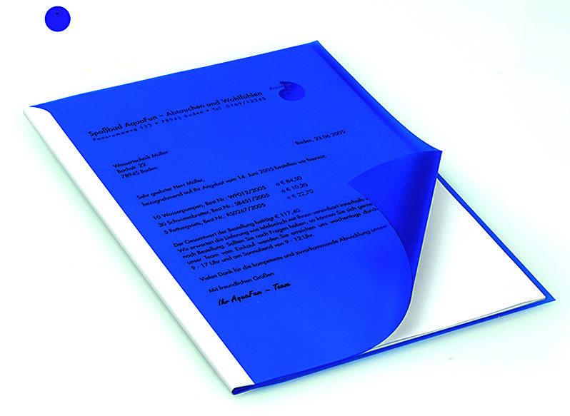 4005546291109 - Klemmschienenhülle A4 bis 100 Blatt Hartfolie blau VE=50 Stück