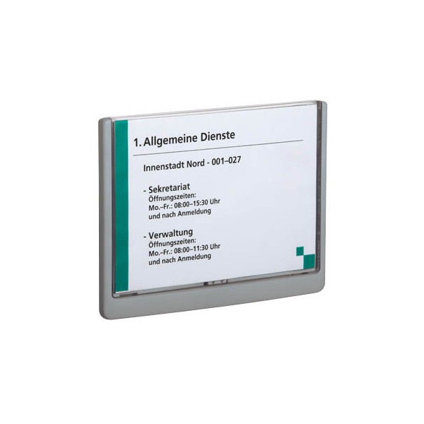 4005546405483 - DURABLE Türschild CLICK SIGN Kunststoff grau DIN A5 quer