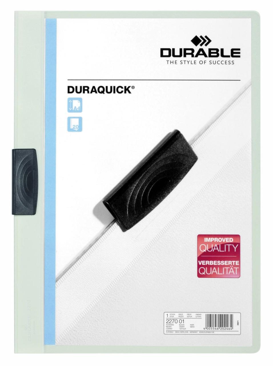 4005546907185 - Klemmhefter DURAQUICK 2274-02 A4 für ca 20 Blatt Kunststof