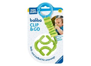 4005556045921 - Ravensburger 4592 baliba Clip & Go - Flexibler Ball mit Befestigung für Greif- und Beißspaß unterwegs - Baby Spielzeug ab 0 Monaten - grün