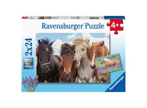 4005556051489 - Ravensburger Kinderpuzzle - 05148 Pferdeliebe - Puzzle für Kinder ab 4 Jahren mit 2x24 Teilen