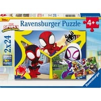 4005556057290 - Ravensburger Kinderpuzzle 05729 - Spidey und seine Super-Freunde - 2x24 Teile Spidey Puzzle für Kinder ab 4 Jahren