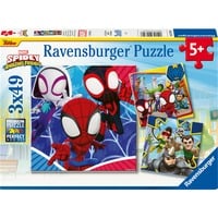 4005556057306 - Ravensburger Kinderpuzzle 05730 - Spideys Abenteuer - 3x49 Teile Spidey und seine Super-Freunde Puzzle für Kinder ab 5 Jahren