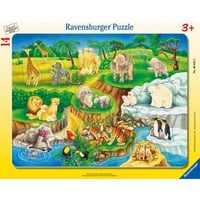 4005556060528 - Rahmenpuzzle Zoobesuch 14 Teile