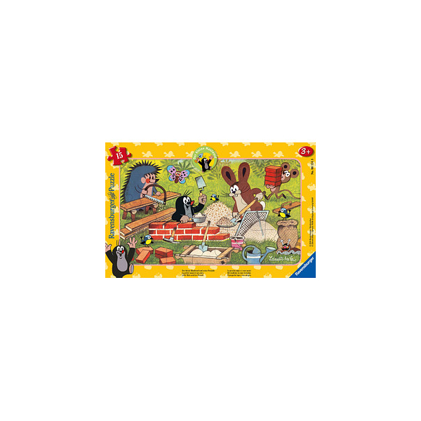 4005556061518 - Ravensburger Puzzle - Ravensburger Kinderpuzzle - 06151 Der kleine Maulwurf und seine Freunde - Rahmenpuzzle für Kinder ab 3 Jahren mit 15 Teilen