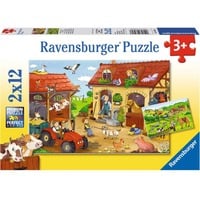 4005556075607 - Ravensburger Puzzle - Ravensburger Kinderpuzzle - 07560 Fleißig auf dem Bauernhof - Puzzle für Kinder ab 3 Jahren mit 2x12 Teilen