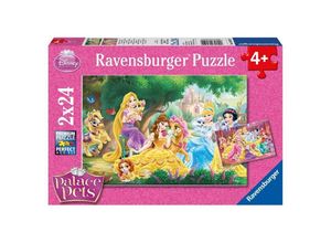 4005556089529 - Ravensburger Puzzle - Ravensburger Kinderpuzzle - 08952 Beste Freunde der Prinzessinnen - Puzzle für Kinder ab 4 Jahren Disney-Puzzle mit 2x24 Teilen