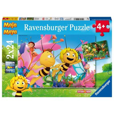 4005556090938 - Ravensburger Kinderpuzzle - 09093 Die kleine Biene Maja - Puzzle für Kinder ab 4 Jahren Biene Maja Puzzle mit 2x24 Teilen