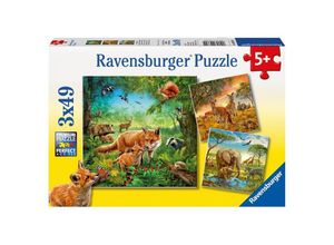 4005556093304 - Ravensburger Puzzle - Ravensburger Kinderpuzzle - 09330 Tiere der Erde - Puzzle für Kinder ab 5 Jahren mit 3x49 Teilen