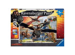 4005556100156 - Ravensburger Puzzle - Ravensburger Kinderpuzzle - 10015 Drachenzähmen leicht gemacht - Dragons-Puzzle für Kinder ab 7 Jahren mit 150 Teilen im XXL-Fo