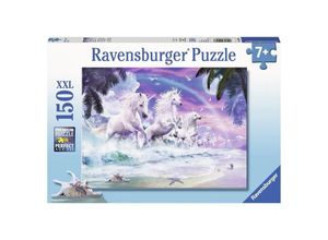 4005556100576 - Ravensburger Kinderpuzzle - 10057 Einhörner am Strand - Einhorn-Puzzle für Kinder ab 7 Jahren mit 150 Teilen im XXL-Format