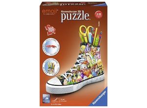 4005556112180 - Ravensburger 3D Puzzle 11218 Sneaker Emoji - Praktischer Stiftehalter - 108 Teile - Schreibtisch-Organizer für Kinder ab 8 Jahren