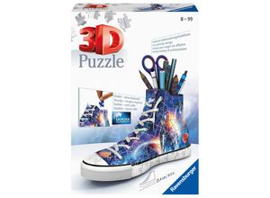 4005556112517 - Ravensburger 3D Puzzle 11251 Sneaker Astronauten im Weltall - Praktischer Stiftehalter - 108 Teile - Schreibtisch-Organizer für Kinder ab 8 Jahren