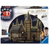 4005556115501 - Ravensburger 3D Puzzle 11550 - Harry Potter Hogwarts Schloss - Die Große Halle - Night Edition - die beleuchtete Great Hall des Hogwarts Castle für alle Harry Potter Fans ab 10 Jahren