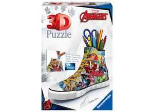 4005556121137 - Ravensburger 3D Puzzle 12113 - Sneaker Avengers - 108 Teile - praktischer Stiftehalter im Marvel Avengers Design ab 8 Jahren